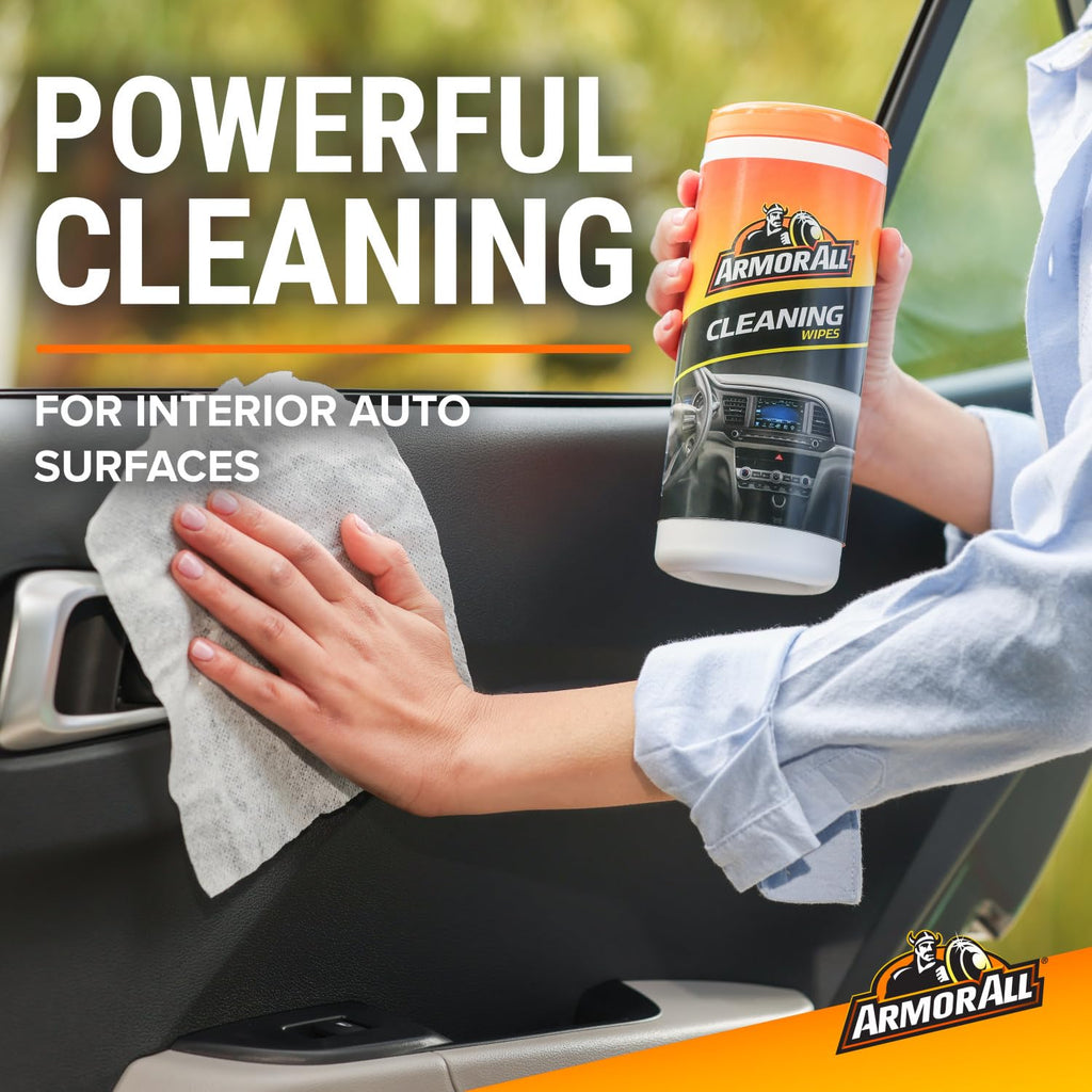 Car Wipes Multi-Pack by Armor All, Cleans Vehicle Interior and Exterior, Includes Armor All Protectant Wipes, Glass Wipes, and Cleaning Wipes, 3-Pack, 30 Car Wipes Each