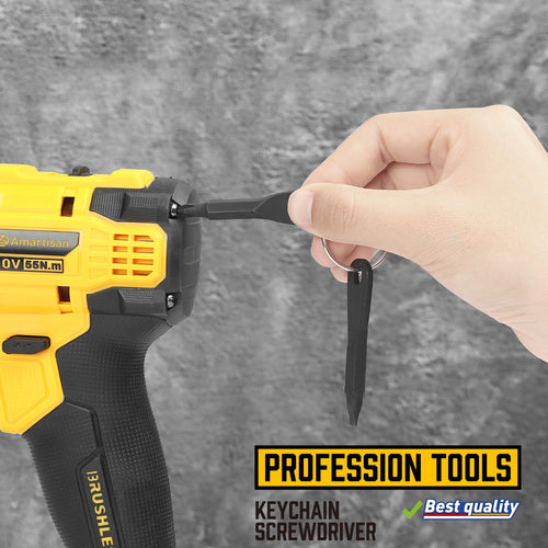 Amartisan 10-Piece Magnetic Screwdrivers Set, 5 Phillips and 5 Slotted Tips Professional Cushion Grip Screwdriver Set 2pcs Portable Multifunction Key Mini Screwdriver (Yellow)